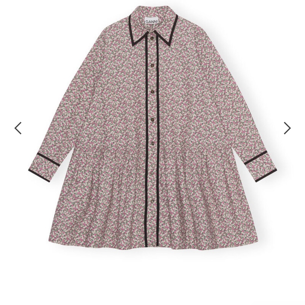 PRINTED COTTON MINI SHIRT DRESS NWOT